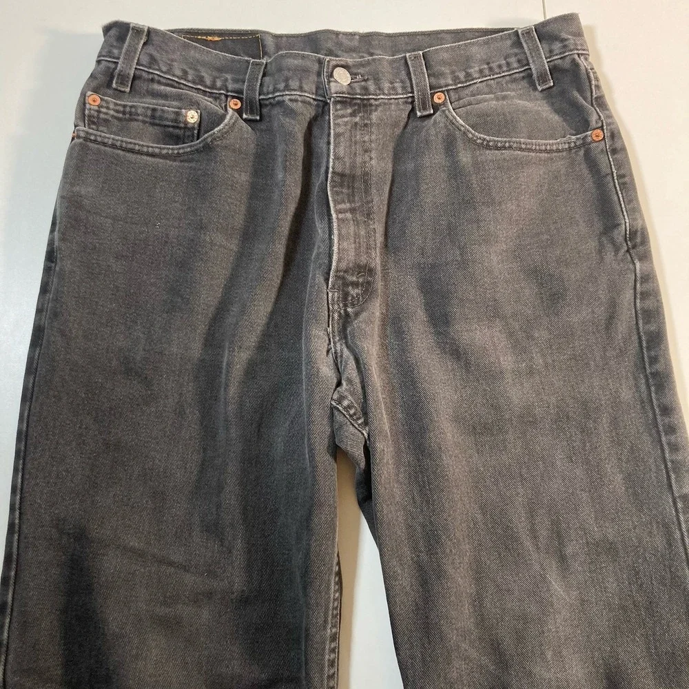 Vintage 2001 Levi's‎ 550 Jeans 34x30 Made In USA Gray Faded 90s Y2K (Tag 36x32)